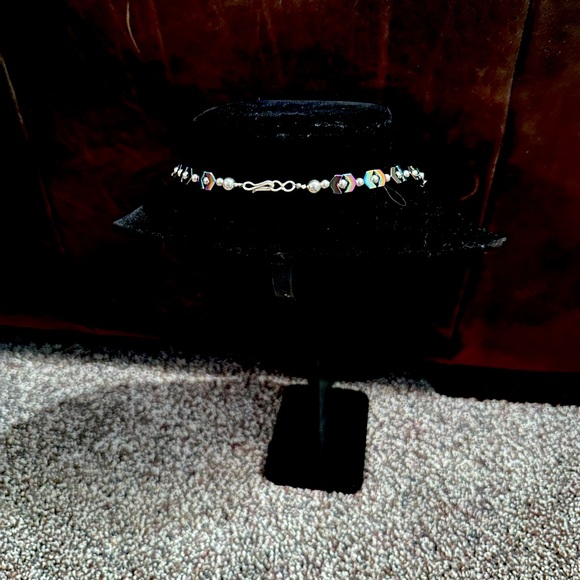 Hand Crafted Rainbow Hematite, Hematite & Sterling Silver Pendant Necklace - Picture 3 of 3